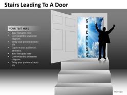 Stairs leading to a door powerpoint presentation slides db