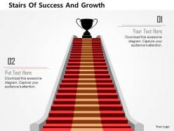 Stairs of success and growth flat powerpoint design