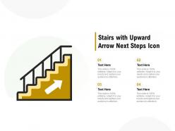 Stairs with upward arrow next steps icon