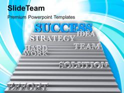 Stairway to success strategy idea powerpoint templates ppt themes and graphics 0113
