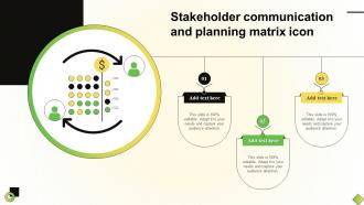 Stakeholder Communication And Planning Matrix Icon