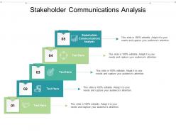 Stakeholder communications analysis ppt powerpoint presentation outline example file cpb