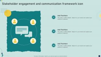 Stakeholder Engagement And Communication Framework Icon