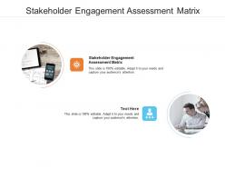 Stakeholder engagement assessment matrix ppt powerpoint presentation summary objects cpb