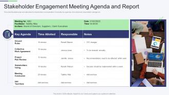 Stakeholder Engagement Meeting Agenda And Report