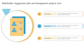 Stakeholder Engagement Plan And Management Analysis Icon