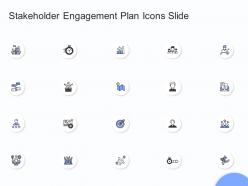 Stakeholder engagement plan icons slide ppt sample