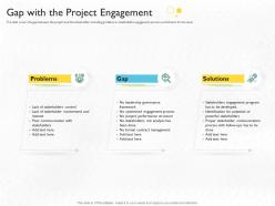 Stakeholder engagement process methods strategy gap with the project engagement ppt tips