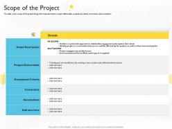 Stakeholder Engagement Process Methods Strategy Scope Of The Project Ppt Professional Example