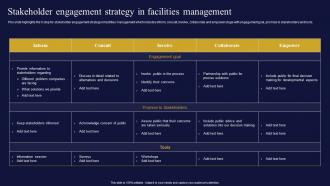 Stakeholder Engagement Strategy In Facilities Management Facilities Management And Maintenance Company