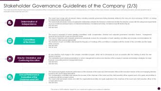 Stakeholder governance guidelines director corporate governance guidelines structure company