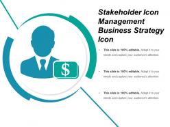 Stakeholder icon management business strategy icon