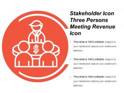 Stakeholder icon three persons meeting revenue icon