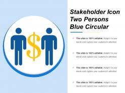 Stakeholder icon two persons blue circular