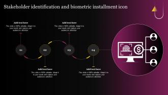 Stakeholder Identification And Biometric Installment Icon