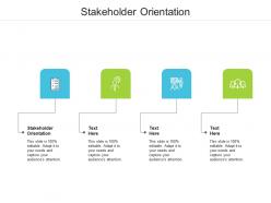 Stakeholder orientation ppt powerpoint presentation portfolio templates cpb
