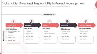 Stakeholder Roles And Responsibility In Project Management