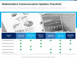 Stakeholders Communication Updates Checklist Organizational Requirements Ppt Layout Ideas