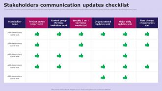 Stakeholders Communication Updates Social Media Communication Strategy SS V