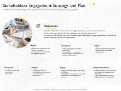 Stakeholders engagement strategy and plan stakeholder engagement process methods strategy ppt model