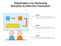 Stakeholders icon reviewing enterprise architecture framework