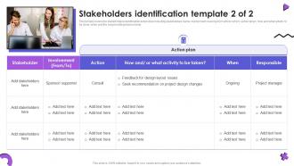 Stakeholders Identification Template 1 Of 2 Event Communication Interactive Impressive