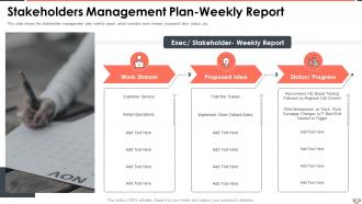 Stakeholders Management Planweekly Report Understanding The Importance