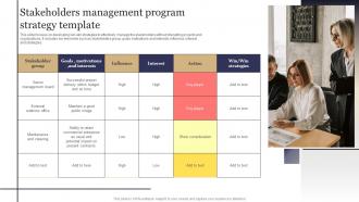 Stakeholders Management Program Strategy Template