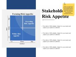 Stakeholders risk appetite powerpoint slide designs