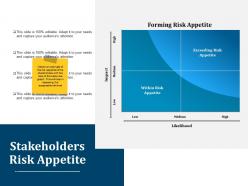 Stakeholders risk appetite ppt layouts aids