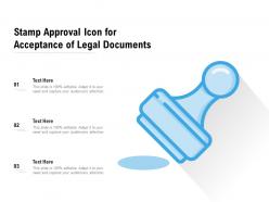 Stamp approval icon for acceptance of legal documents