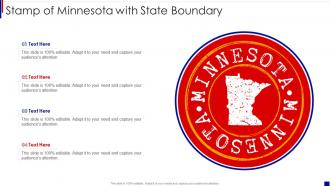 Stamp of minnesota with state boundary