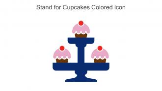 Stand For Cupcakes Colored Icon In Powerpoint Pptx Png And Editable Eps Format
