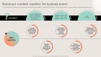 Stand Out Content Creation For Business Event Business Event Planning And Management