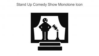 Stand Up Comedy Show Monotone Icon In Powerpoint Pptx Png And Editable Eps Format