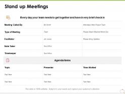 Stand Up Meetings Business Management Ppt Powerpoint Presentation Styles Show