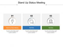 Stand up status meeting ppt powerpoint presentation infographics samples cpb