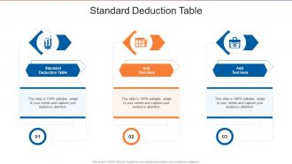 Standard Deduction Table In Powerpoint And Google Slides Cpb