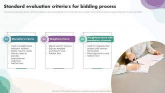 Standard Evaluation Criterias For Bidding Process