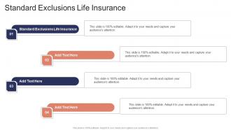 Standard Exclusions Life Insurance In Powerpoint And Google Slides Cpb