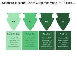 Standard measure other customer measure tactical plan strategy objective