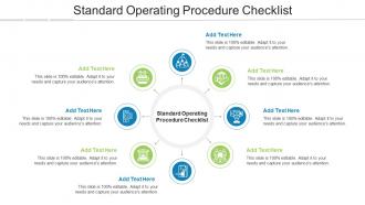 Standard Operating Procedure Checklist Ppt Powerpoint Presentation Pictures Example File Cpb