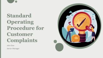 Standard Operating Procedure For Customer Complaints PPT Graphics AT