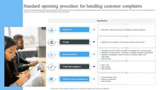 Standard Operating Procedure For Handling Customer Complaints