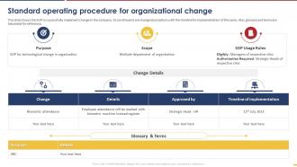 Standard Operating Procedure For Organizational Change