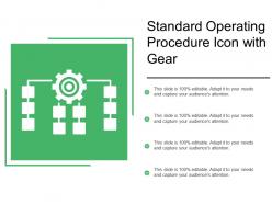 Standard operating procedure icon with gear