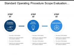 Standard operating procedure scope evaluation with arrows
