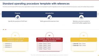 Standard Operating Procedure Template With References