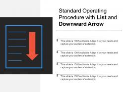 Standard operating procedure with list and downward arrow
