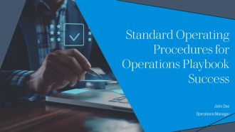 Standard Operating Procedures For Operations Playbook Success PPT Demonstration AT